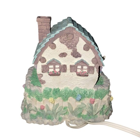 Vintage ABC Lighted Animated Musical Easter Bunny Cottage Used - Picture 14 of 16